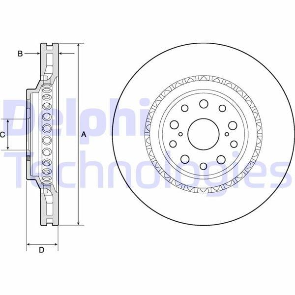 FREN DİSKİ TEKLİ PAKET - BOYALI. DELİKLİ ÖN LEXUS LS460. LS600H 08/2006 > 04/2010