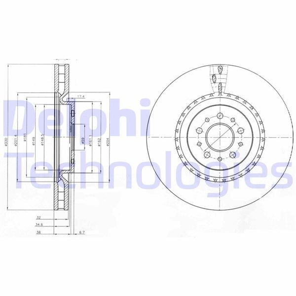 FREN DİSKİ TEKLİ PAKET . DELİKLİ ÖN ALFA ROMEO 147. 156. GT. GTV 2003 >