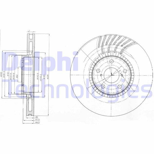 FREN DİSKİ TEKLİ PAKET . DELİKLİ ÖN SAĞ LEXUS GS200T. GS250. GS300. GS300H. GS430. GS450H. IS200T. RC200T. RC300H 01/2005 >