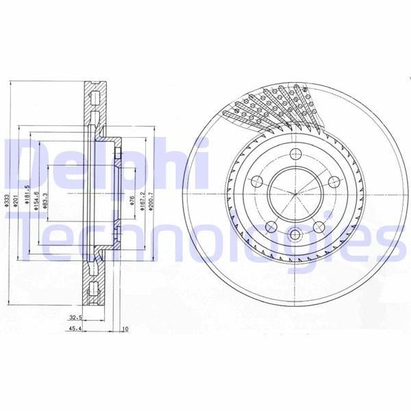 FREN DİSKİ TEKLİ PAKET . DELİKLİ ÖN VW CARAVELLE. MULTIVAN. TRANSPORTER 03/2003 > 12/2009