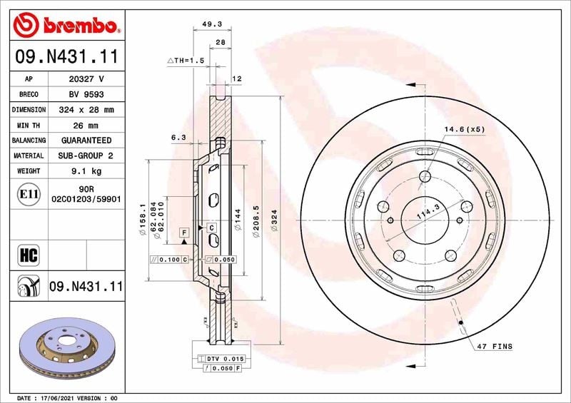 FREN DİSKİ TOYOTA VENZA V1 11/08-11/16