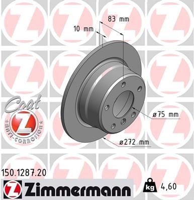 FREN DİSKİ. ARKA. 272 / 10-8.4 MM . KAPLAMALI. YÜKSEK KARBON ALAŞIMLI 986478439-DF4188