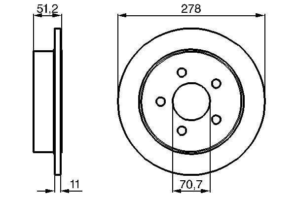 FREN DİSKİ. ARKA. 278 / 11-9 MM