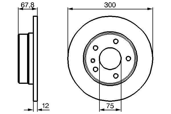 FREN DİSKİ. ARKA. 300 / 12-10.4 MM . YÜKSEK KARBON ALAŞIMLI