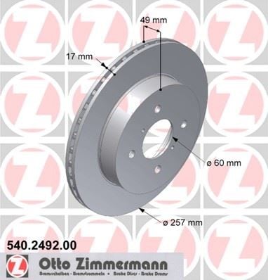 FREN DİSKİ. ÖN. 257.0 /17.0-15.0 MM 986478984-DF4155