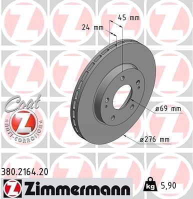 FREN DİSKİ. ÖN. 276 /24-22.4 MM . HAVA KANALLI 986479035-DF7231