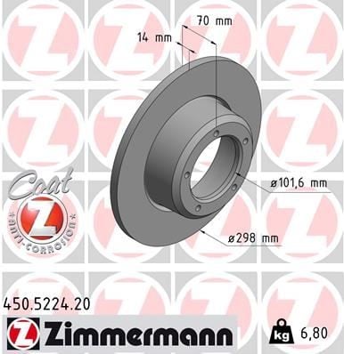 FREN DİSKİ. ÖN. 298.5 /14-13 MM DELİKLİ 986478827-DF1833