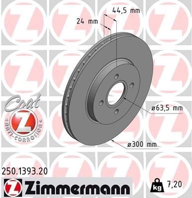 FREN DİSKİ. ÖN. 300 /24-22.2 MM . HAVA KANALLI 986479048-DF4250