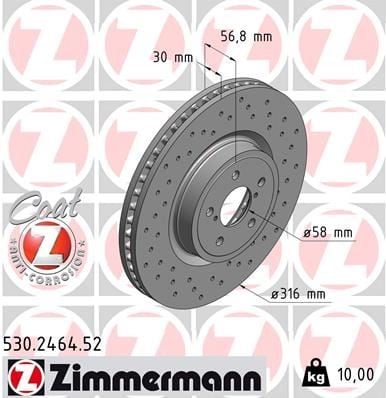 FREN DİSKİ. ÖN. 316 MM / 3-28 MM HAVA KANALLI DELİKLİ 0986479A81