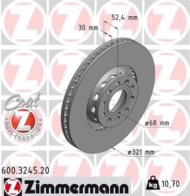 FREN DİSKİ. ÖN. 320.7 / 30-27 MM . HAVA KANALLI 986479690-DF6742S