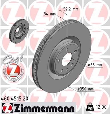 FREN DİSKİ. ÖN. 350 /34-32 MM . KAPLAMALI. YÜKSEK KARBON ALAŞIMLI 0986479D28