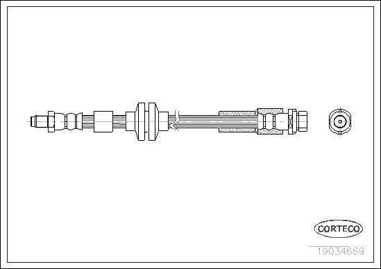 FREN HORTUMU ARKA FORD FOCUS/C-MAX 04> DİSKLİ TİP UZUNLUK: 415mm