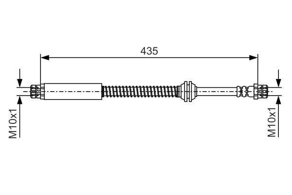 FREN HORTUMU; ARKA. 455.00 MM