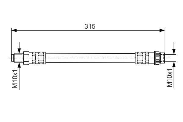 FREN HORTUMU; ÖN. 315.00 MM