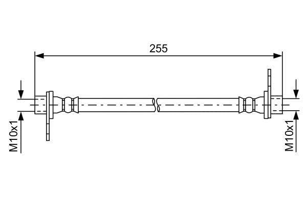 FREN HORTUMU. İÇ. ARKA. 255.00 MM