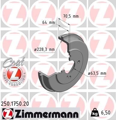 FREN KAMPANASI ARKA FORD B-MAX 12> TOURNEO-TRANSİT COURİER 14>24 Dış: 271mm/ iç: 228mm