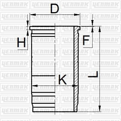 GOMLEK Q128.0MM STD -MERCEDES-OM 457 LA EURO2 TURBO.LLK