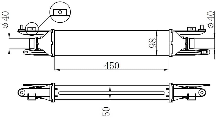 INTERCOOLER BRAZİNG INTERCOOLER 450X98X50 CORSA D 1.3 CDTİ 06 96589