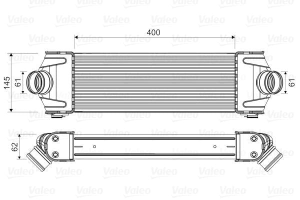 INTERCOOLER BRAZİNG INTERCOOLER A/M 400X145X62 TRANSİT 2.2 TDCI 06 / 2.4 TDCI 06 96641-1376241-6C119L440AB