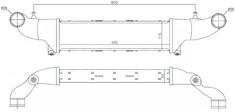 INTERCOOLER BRAZİNG INTERCOOLER A/M 430X115X50 C200 W202 93 96859