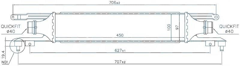 INTERCOOLER BRAZİNG INTERCOOLER A/M 450X100X50 CORSA D 1.3 CDTİ 06 96464