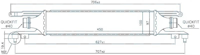 INTERCOOLER BRAZİNG INTERCOOLER A/M 450X100X50 CORSA D 1.3 CDTİ 06 96464