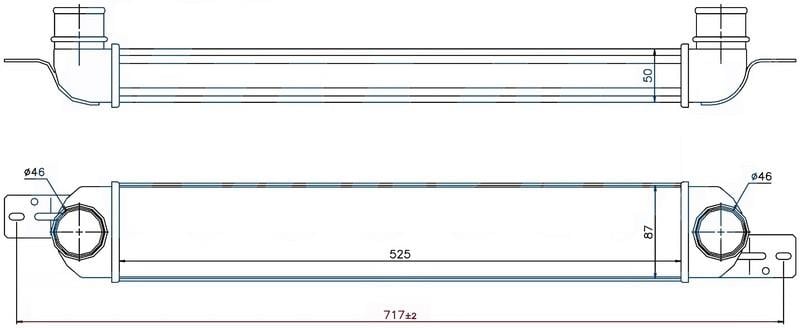 INTERCOOLER BRAZİNG INTERCOOLER A/M 525X87X50 MERİVA A 1.3 CDTİ 2003 96717