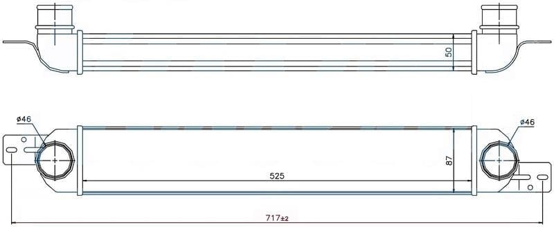 INTERCOOLER BRAZİNG INTERCOOLER A/M 525X87X50 MERİVA A 1.3 CDTİ 2003 96717