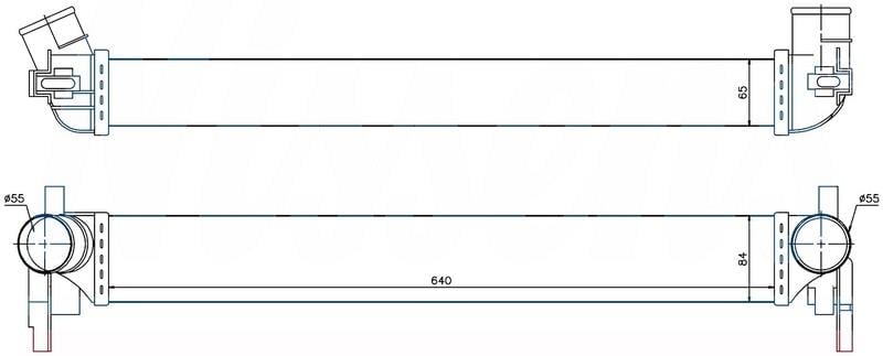 INTERCOOLER BRAZİNG INTERCOOLER A/M 640X84X65 POLO 09>A1 10>IBIZA-TOLEDO-FABİA 08>1.2TDI/1.6TDI 96566-6R0145832E-6R014583