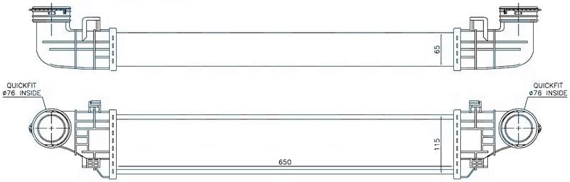 INTERCOOLER BRAZİNG INTERCOOLER A/M 650X115X65 E-CLASS W211 2002