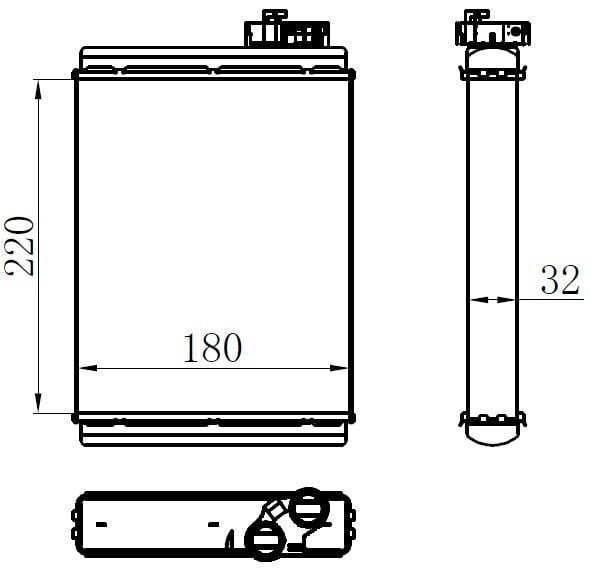 KALORİFER BRAZİNG HEATER 220X182X32 A4 07 /A5 08 /Q5 08 70231