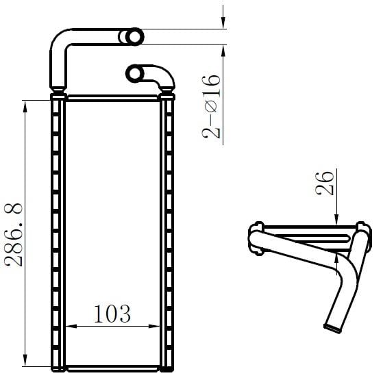 KALORİFER BRAZİNG HEATER A/M 100X290X26 NPR 75