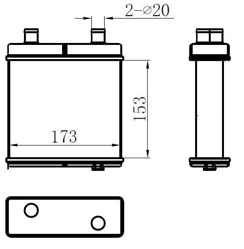 KALORİFER BRAZİNG HEATER A/M 151X175X36 MİNİBUS