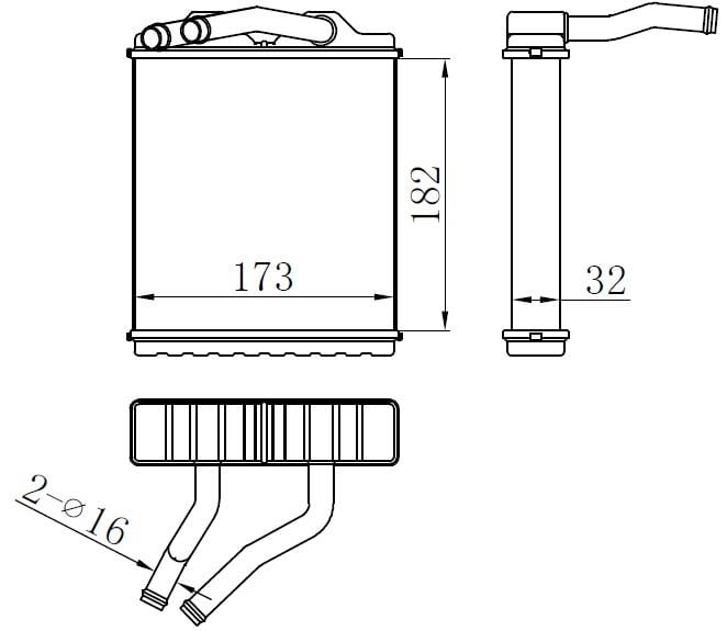 KALORİFER BRAZİNG HEATER A/M 180X175X32 CARİNA CELİCİA