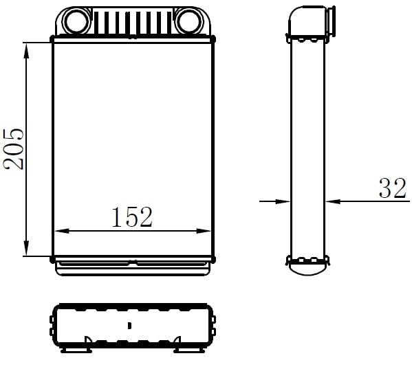 KALORİFER BRAZİNG HEATER A/M 205X152X32 ASTRA J 1.6 CDTİ 09 72671