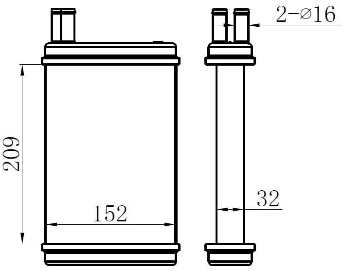 KALORİFER BRAZİNG HEATER A/M 209X155X32 PİCKUP