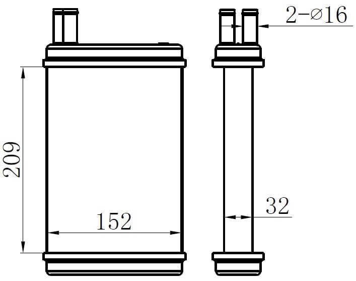 KALORİFER BRAZİNG HEATER A/M 209X155X32 PİCKUP