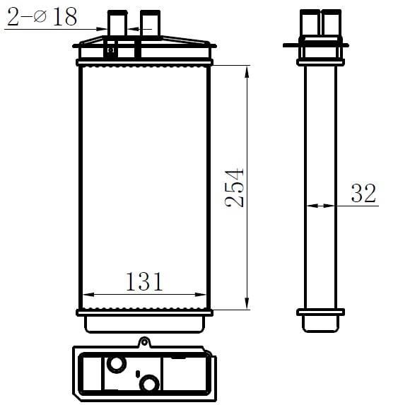KALORİFER BRAZİNG HEATER A/M 254X131X32 FELİCİA 94 73655