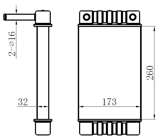 KALORİFER BRAZİNG HEATER A/M 260X175X32 DUCATO ARKA