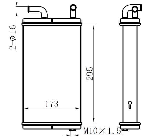 KALORİFER BRAZİNG HEATER A/M 295X170X40 CHAMPİON MD27 ARKA