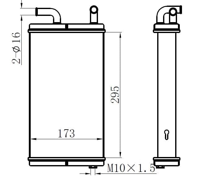 KALORİFER BRAZİNG HEATER A/M 295X170X40 CHAMPİON MD27 ARKA