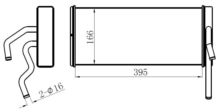 KALORİFER BRAZİNG HEATER A/M 395X160X40 CARGO YENİ MODEL
