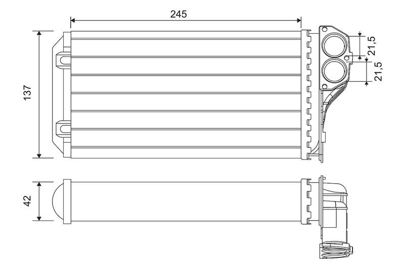KALORİFER RADYATÖRÜ 307 00 > 242x135x42 / AC