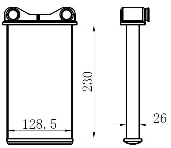 KALORİFER RADYATÖRÜ BRAZİNG A4 1.9TDİ 00 > 230X133X26 OTO.-MEK.