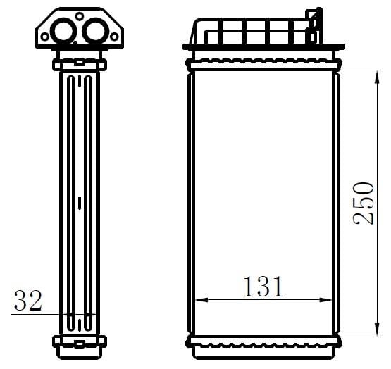 KALORİFER RADYATÖRÜ BRAZİNG BRAVO 95-01 BRAVA 95-01 MAREA 96-02 250x140x32