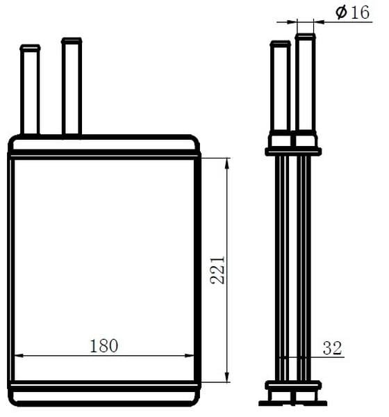 KALORİFER RADYATÖRÜ BRAZİNG DUCATO-BOXER-JUMPER 94-02 220x195x42