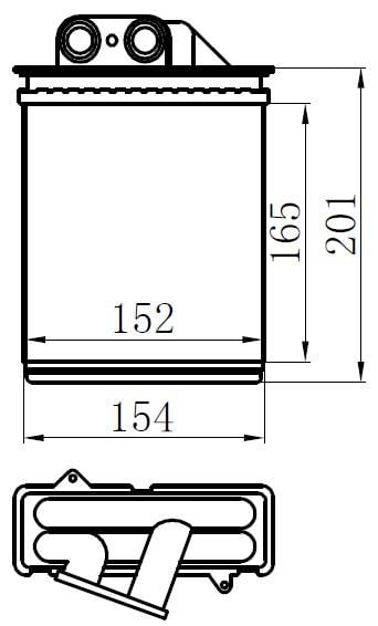 KALORİFER RADYATÖRÜ BRAZİNG FIAT 500-PANDA 1.2İ-1.3 MJTD-1.4İ 165X150X32 OTO.-MEK.
