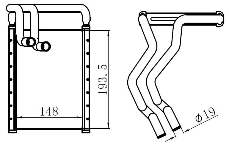 KALORİFER RADYATÖRÜ BRAZİNG HYUNDAI İ30 1.4-1.6-2.0-1.6 CRDİ-2.0 CRDİ 10/07-11/11 148x210x26