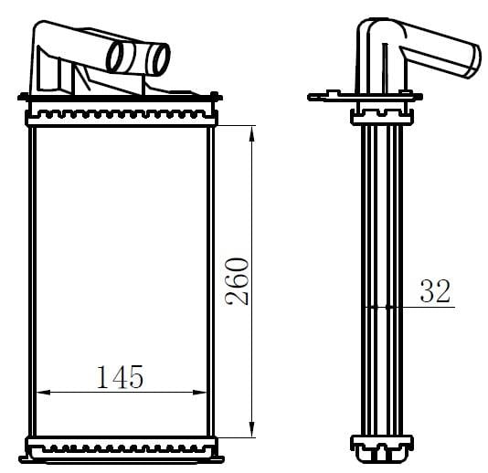 KALORİFER RADYATÖRÜ BRAZİNG LGN 260X156X32 OTO.-MEK.