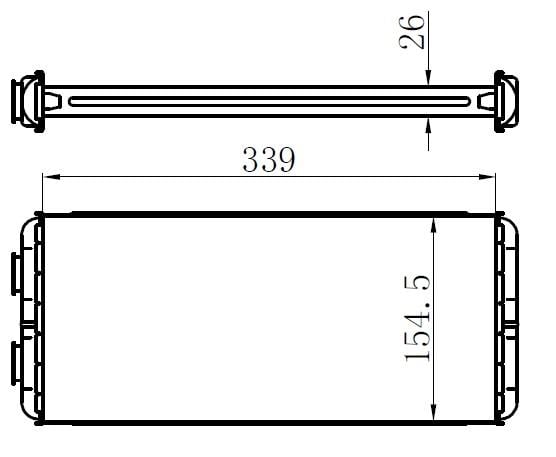 KALORİFER RADYATÖRÜ BRAZİNG MERCEDES BENZ AXOR 02 > 339X157X26 OTO.-MEK.